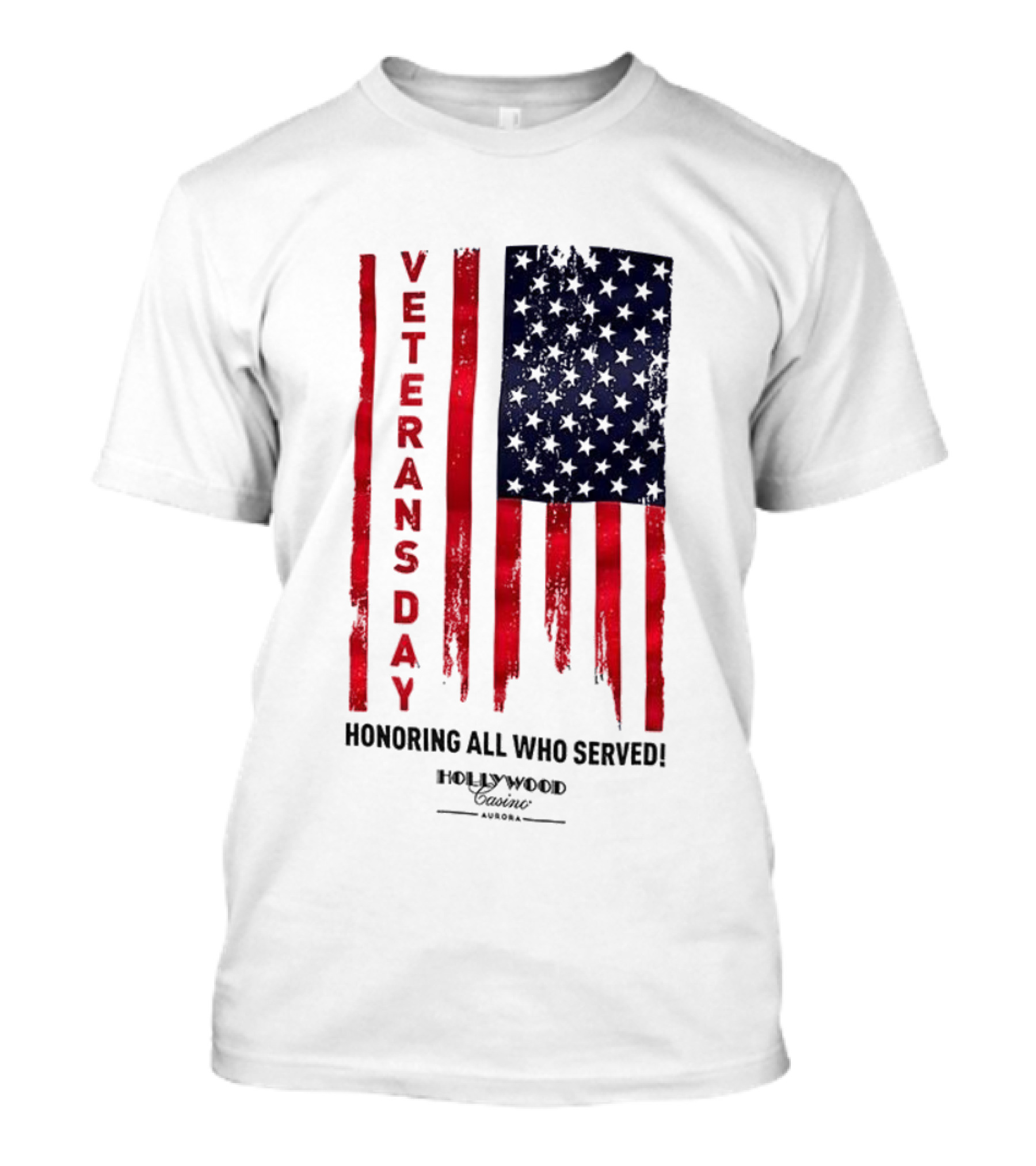 Veterans Day Honoring All Who Served Hollywood Flag Stars And Stripes T-Shirt