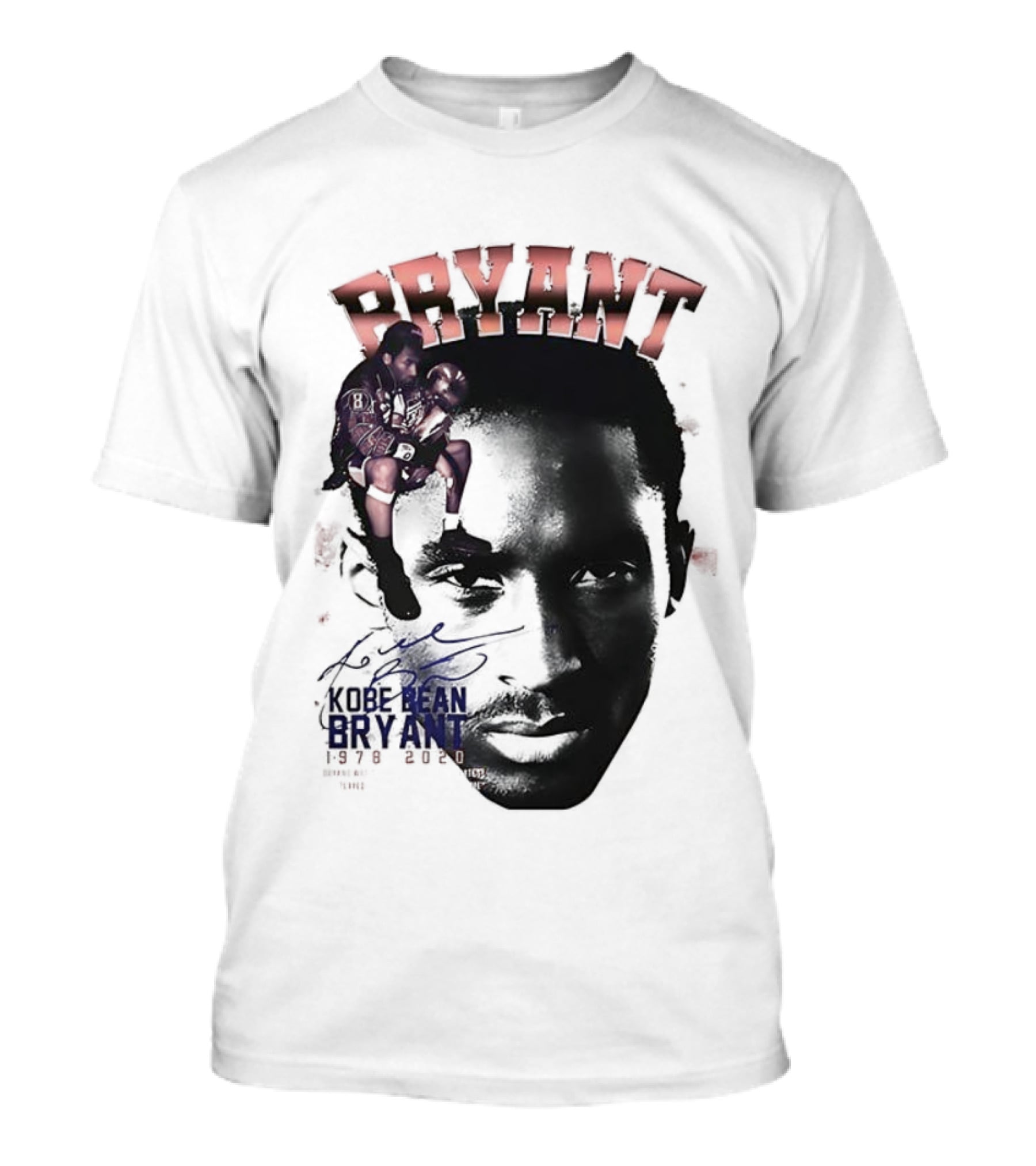 Kobe Bryant Los Angeles Lakers Basketball Vintage Tribute Bryant Signature Retro T-Shirt