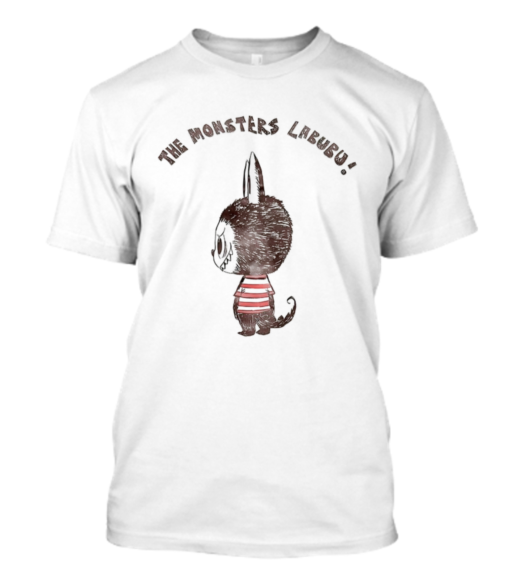 The Monsters Labubu Striped Creature Character T-Shirt