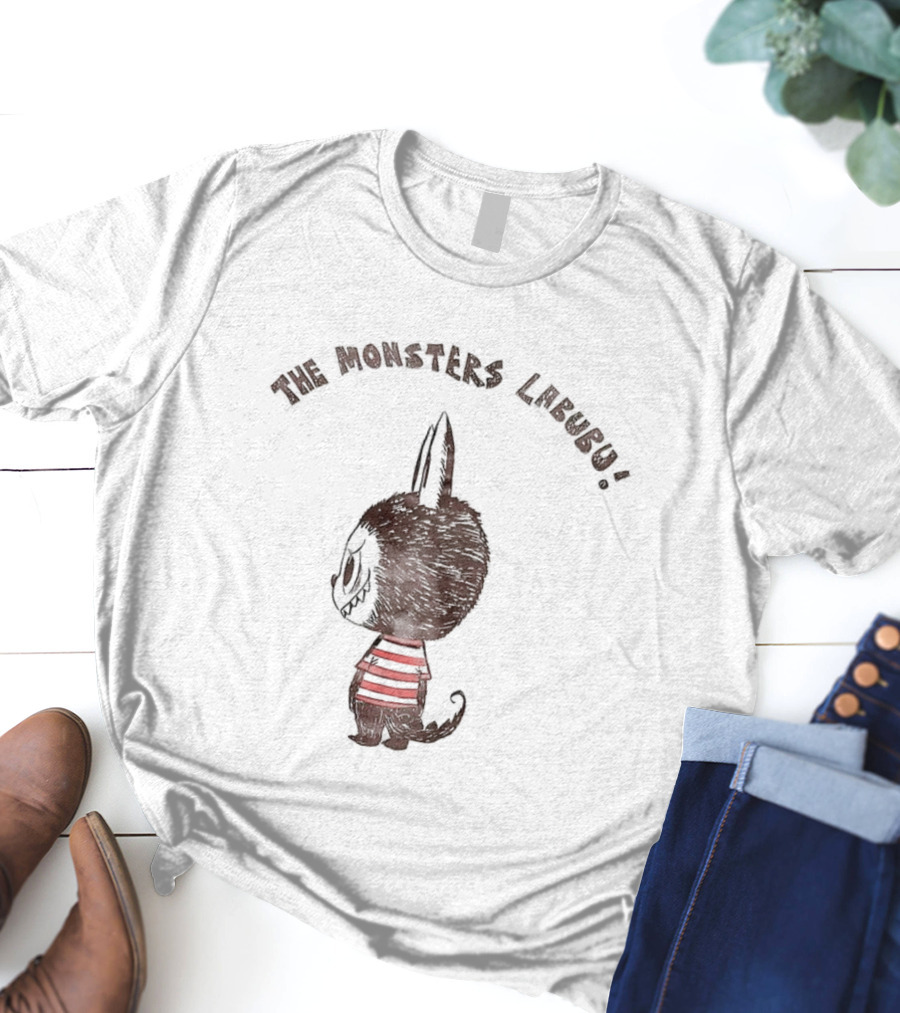 The Monsters Labubu Striped Creature Character T-Shirt