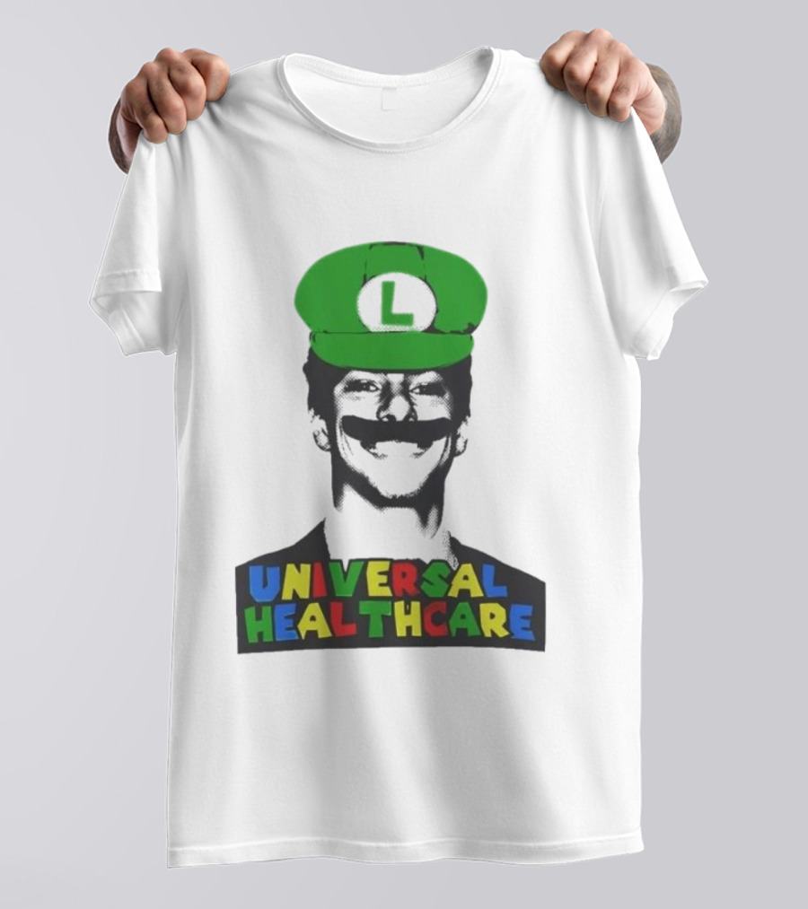 Luigi Mangione Universal Healthcare Mario Bros Green Hat T-Shirt