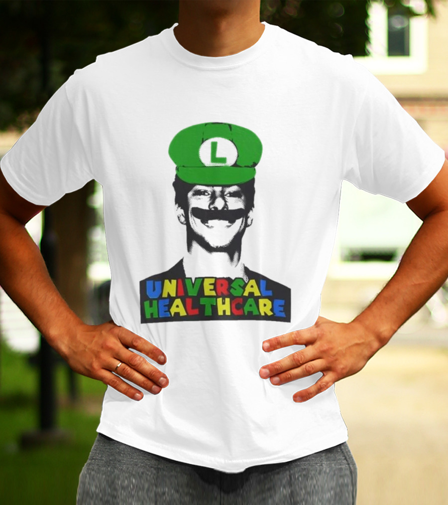 Luigi Mangione Universal Healthcare Mario Bros Green Hat T-Shirt