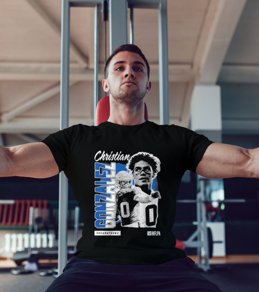 Christian Gonzalez NFLPA Dreamathon Football Athlete T-Shirt