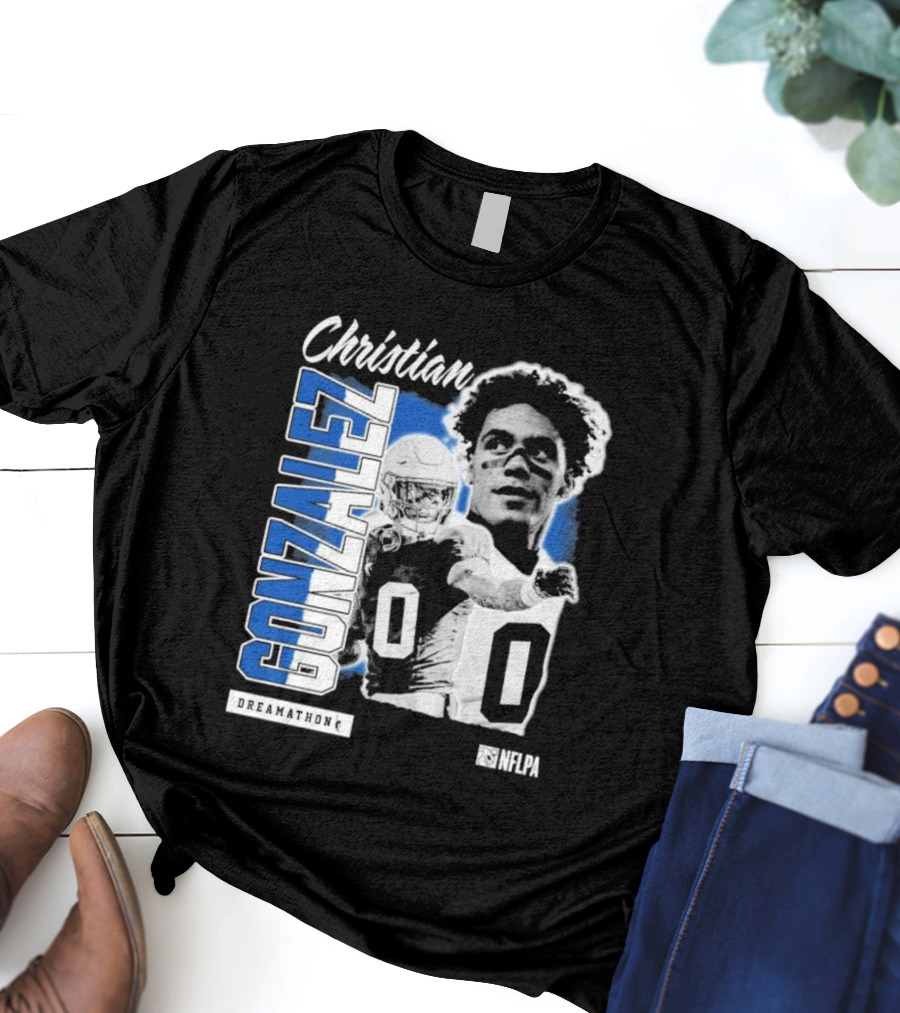 Christian Gonzalez NFLPA Dreamathon Football Athlete T-Shirt