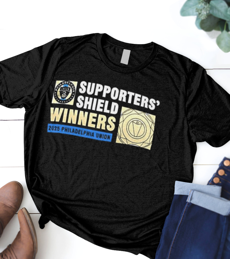 Philadelphia Union MLS 2025 Supporters’ Shield Winners Badge T-Shirt