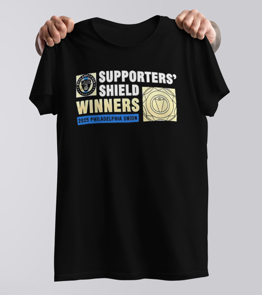Philadelphia Union MLS 2025 Supporters’ Shield Winners Badge T-Shirt
