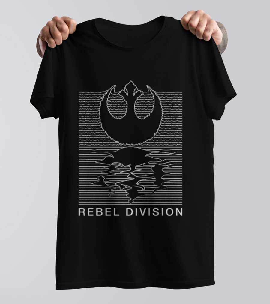 Rebel Division Rebel Alliance Joy Division Unknown Pleasures Logo Fusion T-Shirt