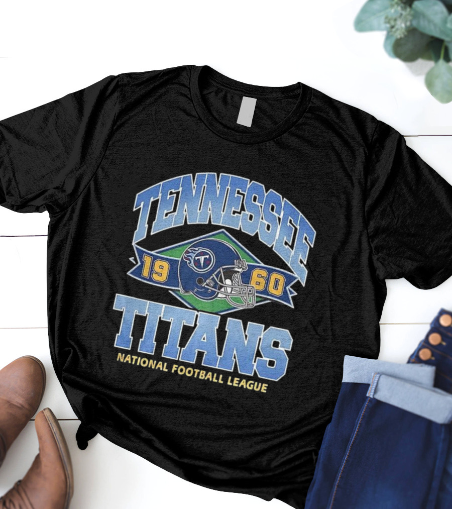 Tennessee Titans 1960 National Football League Helmet Emblem T-Shirt