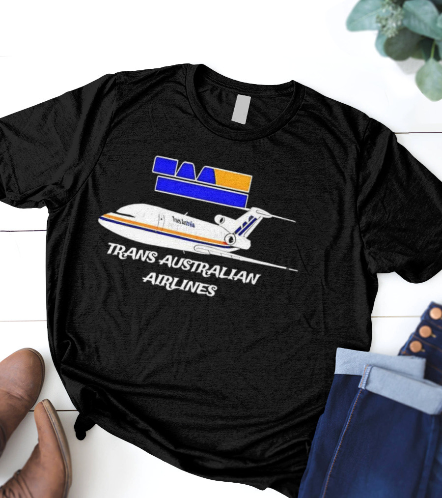 Trans Australian Airlines Classic Aviation Design Plane TAA Text Retro T-Shirt