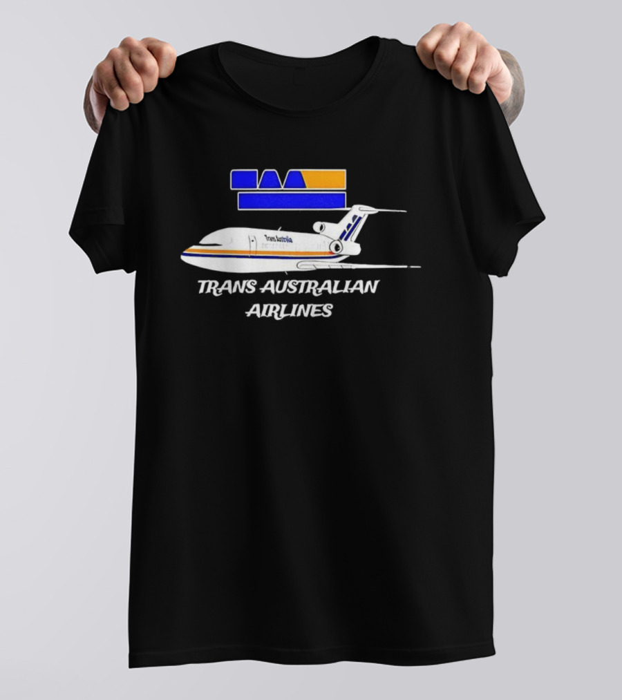 Trans Australian Airlines Classic Aviation Design Plane TAA Text Retro T-Shirt