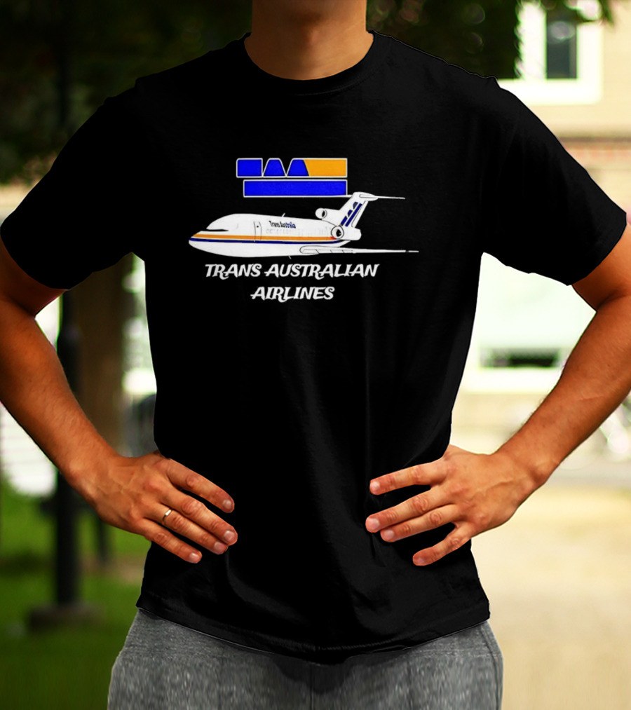 Trans Australian Airlines Classic Aviation Design Plane TAA Text Retro T-Shirt