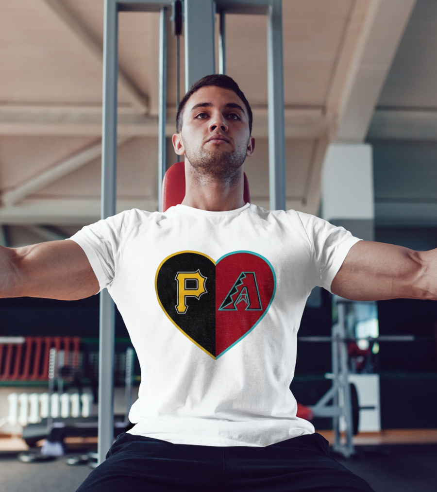 Pittsburgh Pirates Arizona Diamondbacks Split Heart Personalized T-Shirt