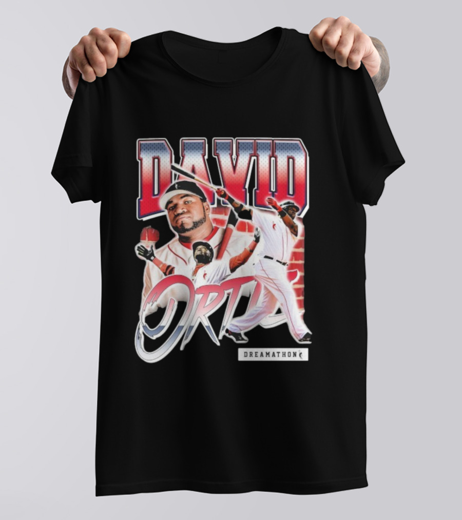 David Ortiz Big Papi Dreamathon Baseball Imagery MLB Legends T-Shirt