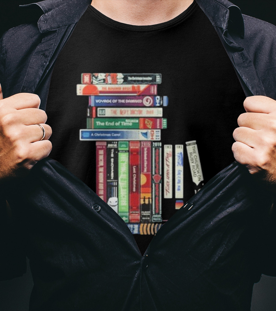 Doctor Who Voyage Of The Damned The Next Doctor End Of Time Christmas Carol Classic VHS Collection T-Shirt