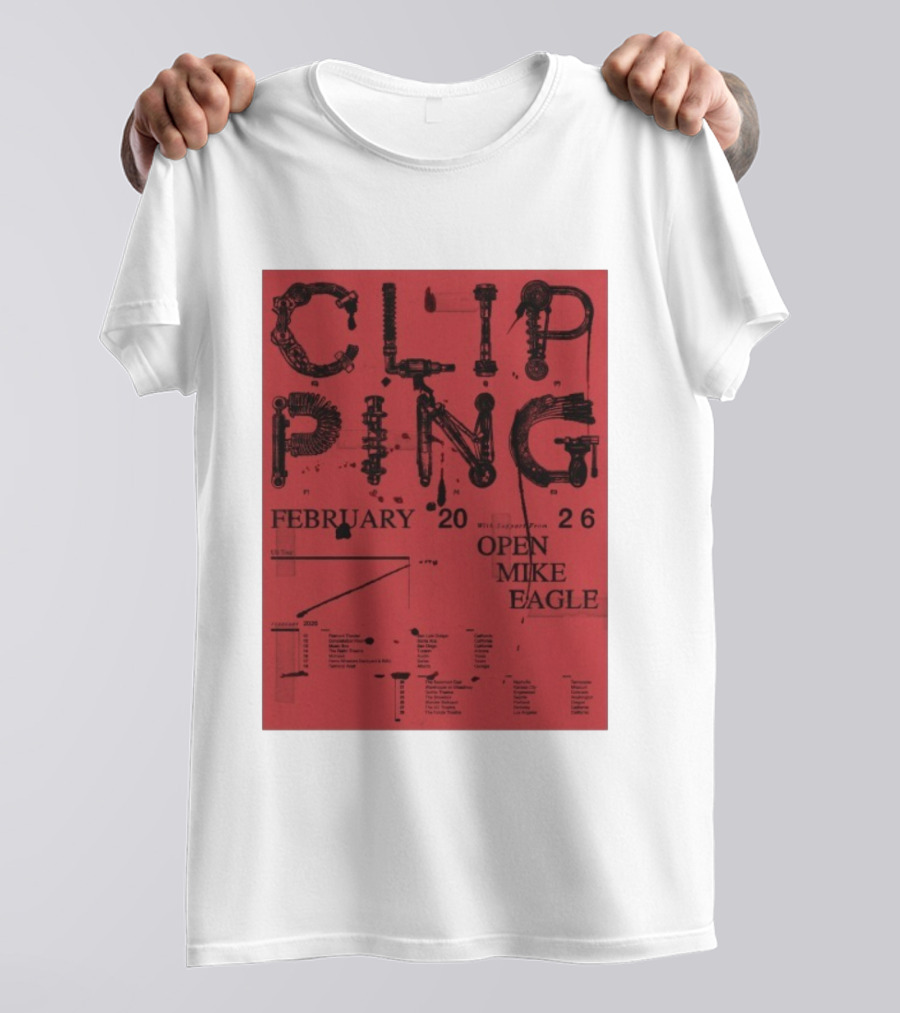 Clipping Open Mike Eagle February 2026 Tour USA With Special Guest T-Shirt