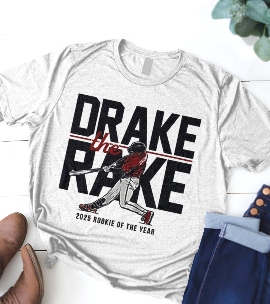 Drake The Rake 2025 Rookie Of The Year Atlanta Braves Baseball T-Shirt