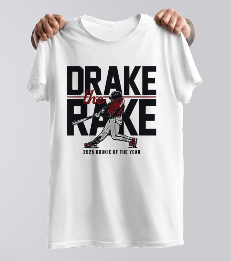 Drake The Rake 2025 Rookie Of The Year Atlanta Braves Baseball T-Shirt
