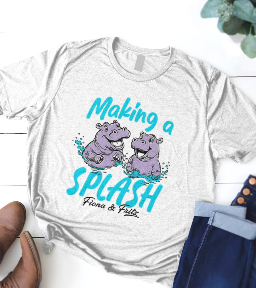 Making A Splash Fiona And Fritz Hippo Fun T-Shirt