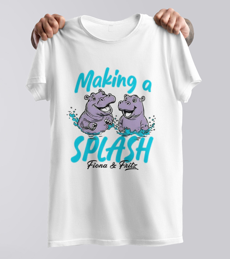 Making A Splash Fiona And Fritz Hippo Fun T-Shirt