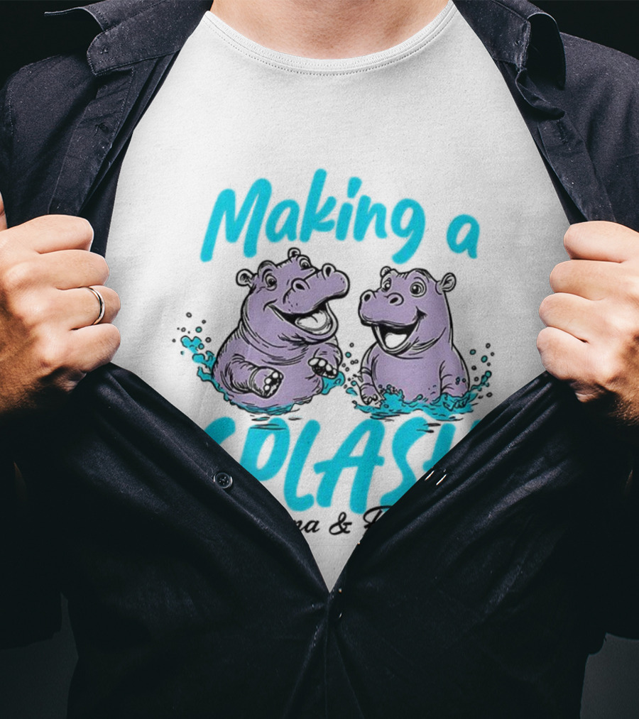 Making A Splash Fiona And Fritz Hippo Fun T-Shirt