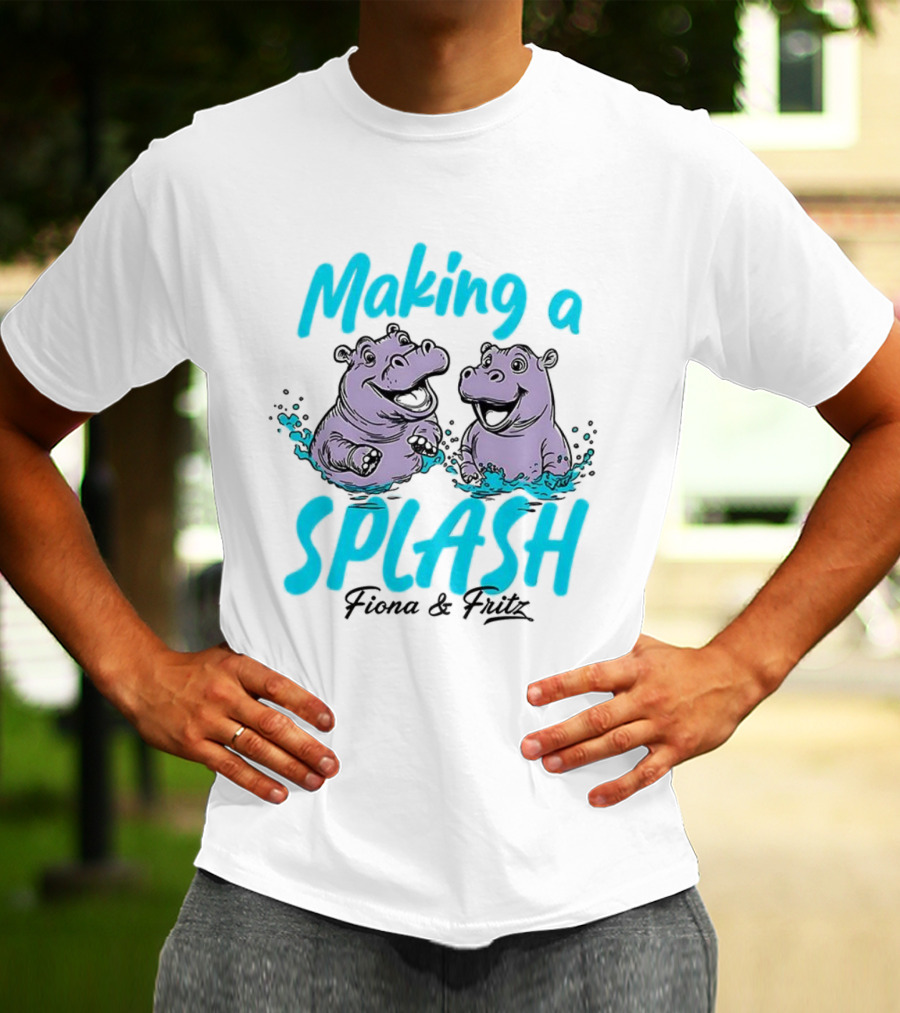 Making A Splash Fiona And Fritz Hippo Fun T-Shirt