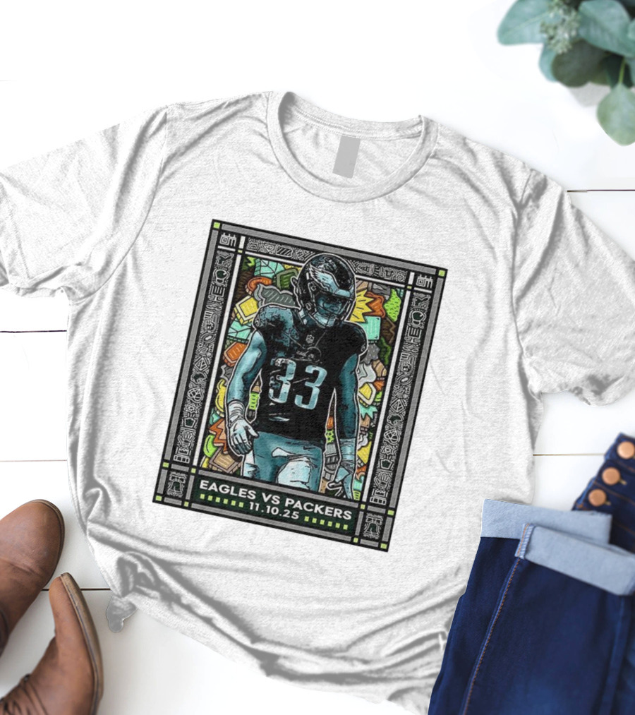 Eagles Vs Packers November 10 2025 Football Number 33 Philadelphia T-Shirt