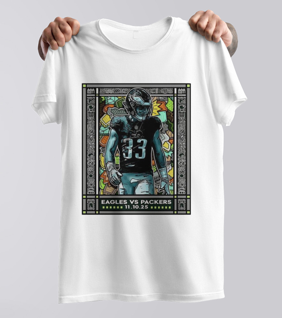 Eagles Vs Packers November 10 2025 Football Number 33 Philadelphia T-Shirt