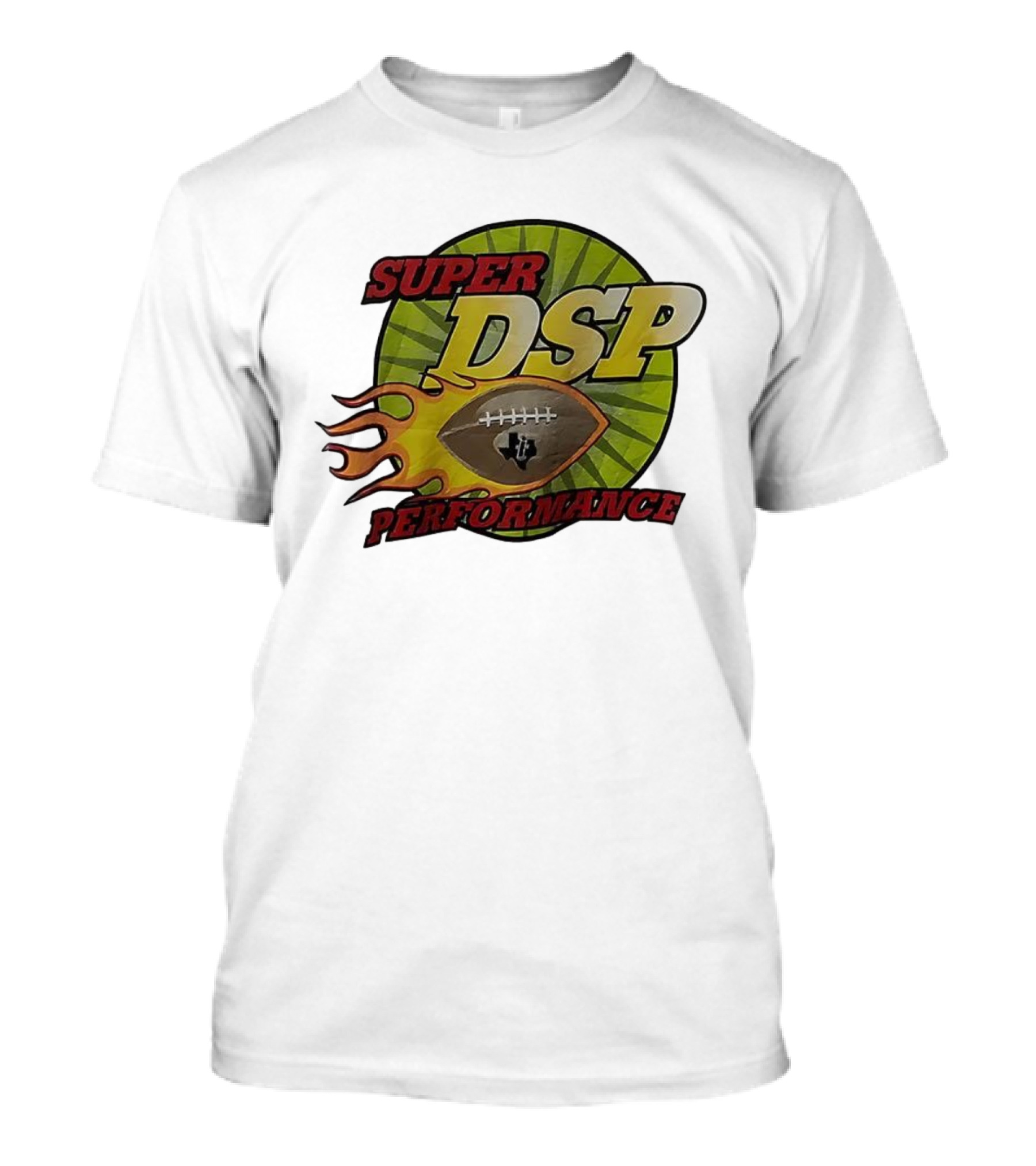 Super DSP Performance Flaming Football Graphic T-Shirt