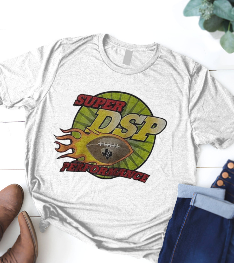 Super DSP Performance Flaming Football Graphic T-Shirt