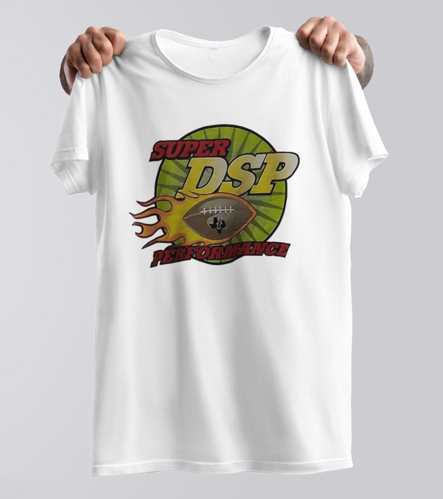 Super DSP Performance Flaming Football Graphic T-Shirt