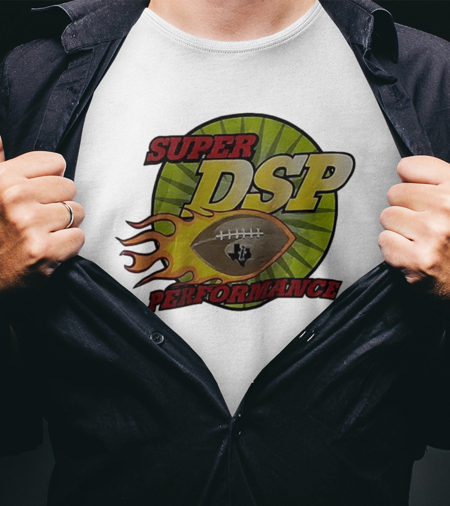 Super DSP Performance Flaming Football Graphic T-Shirt