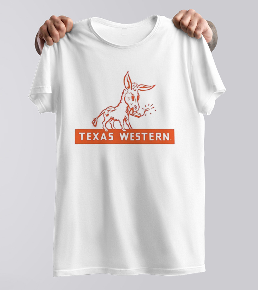 Texas Western Donkey Mascot Classic Vintage Style T-Shirt