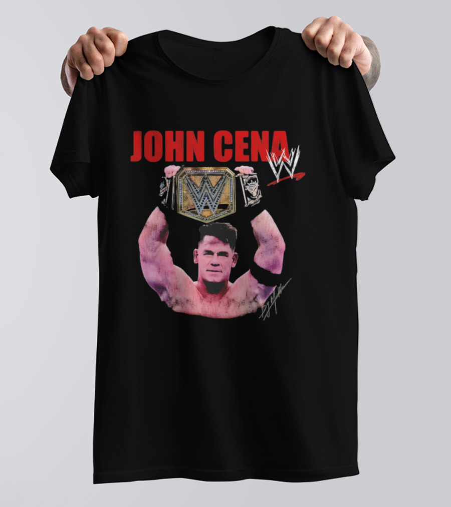 John Cena WWE Champion Vintage Wrestling Belt T-Shirt