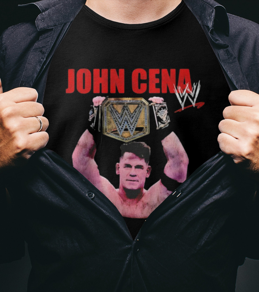 John Cena WWE Champion Vintage Wrestling Belt T-Shirt