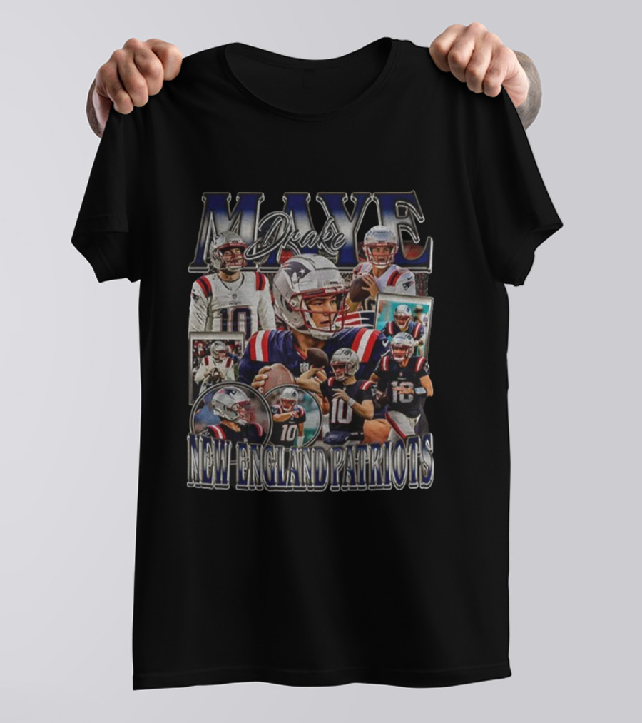 Drake Maye New England Patriots Football Player Tribute T-Shirt