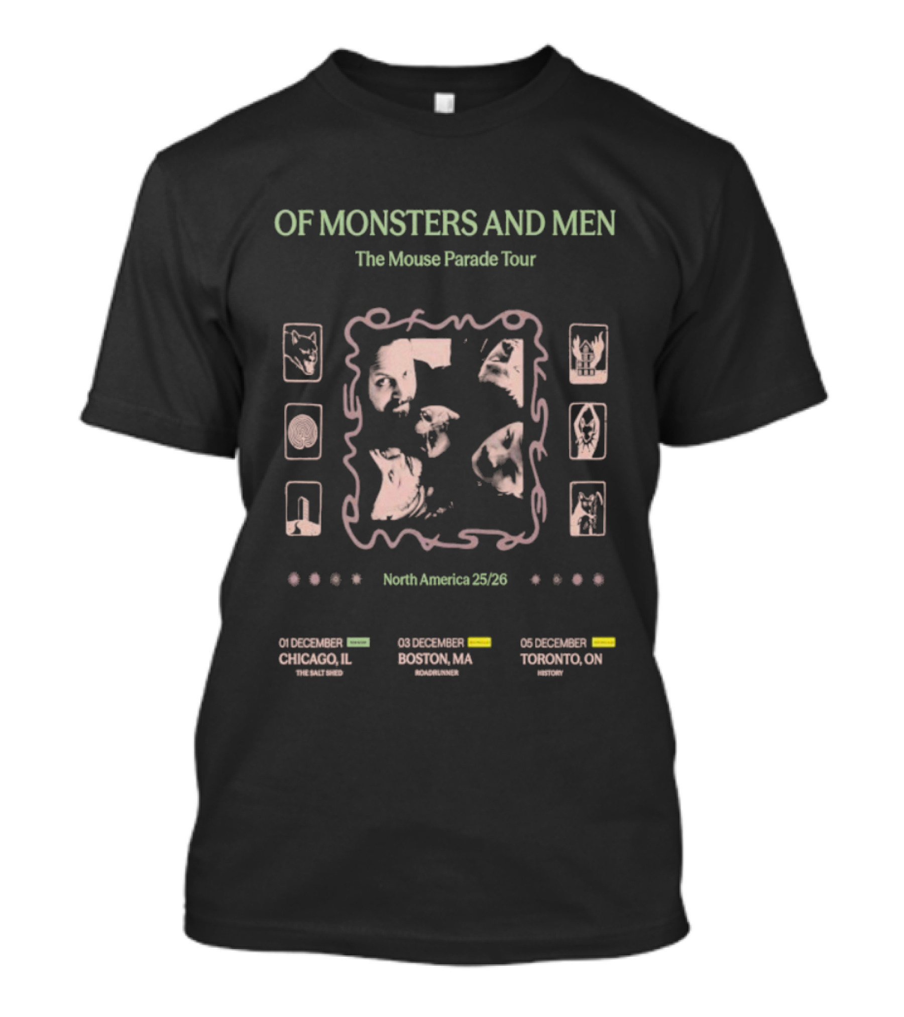 Of Monsters And Men The Mouse Parade Tour North America 2025 Chicago Boston Toronto T-Shirt