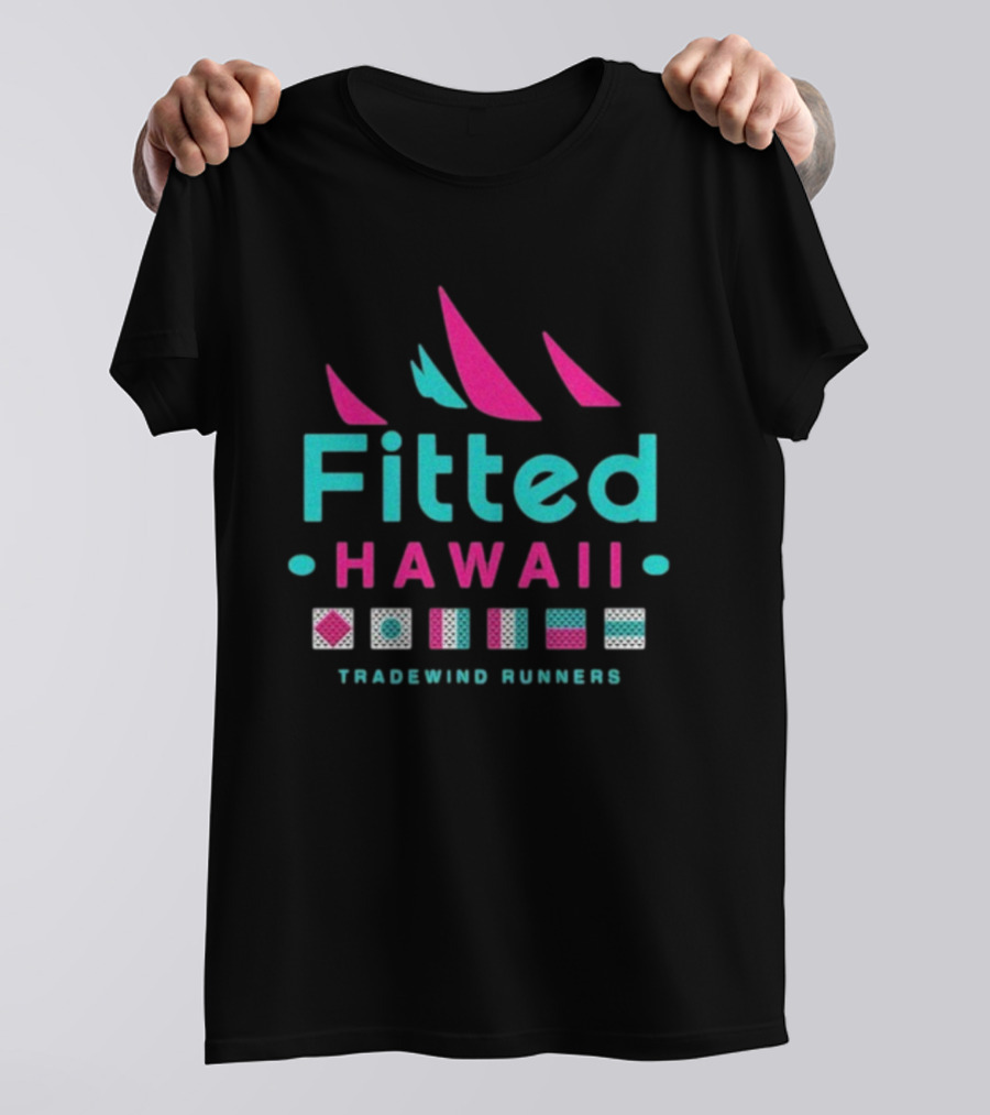 Fitted Hawaii Tradewind Runners Nautical Flags Seaworthy T-Shirt