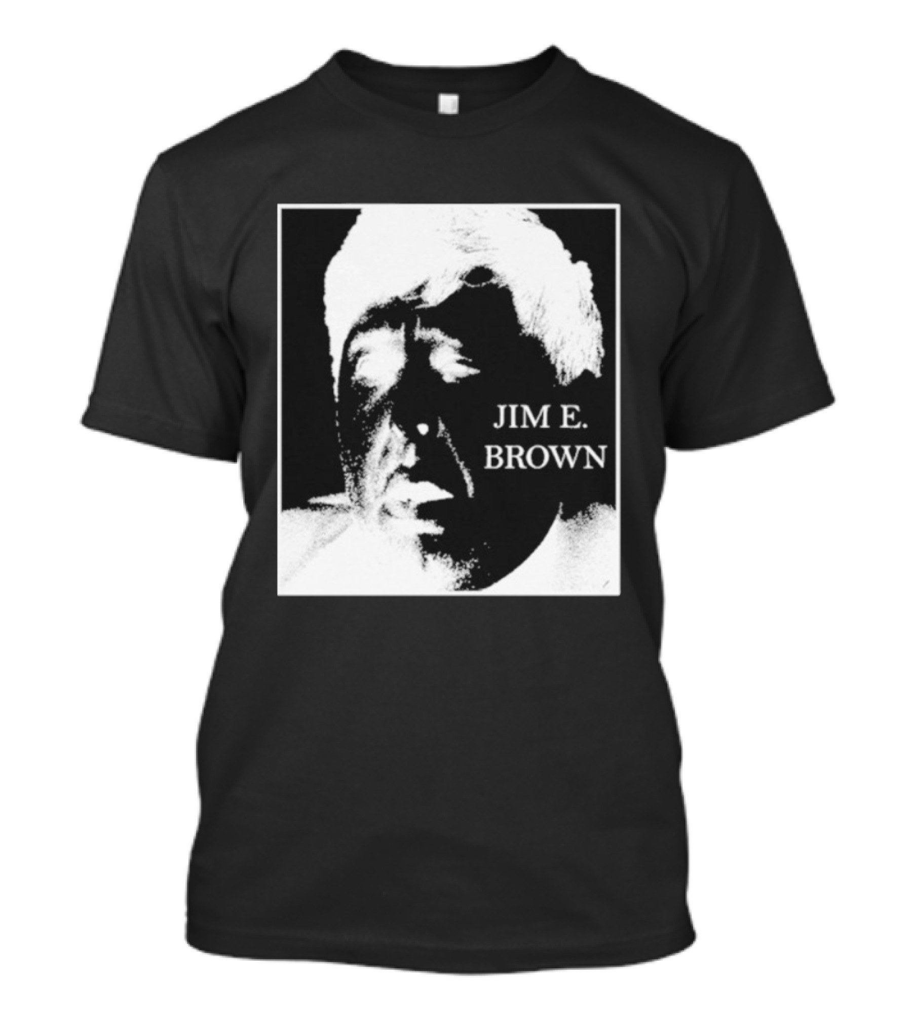 Jim E. Brown Face Monochrome High Contrast T-Shirt