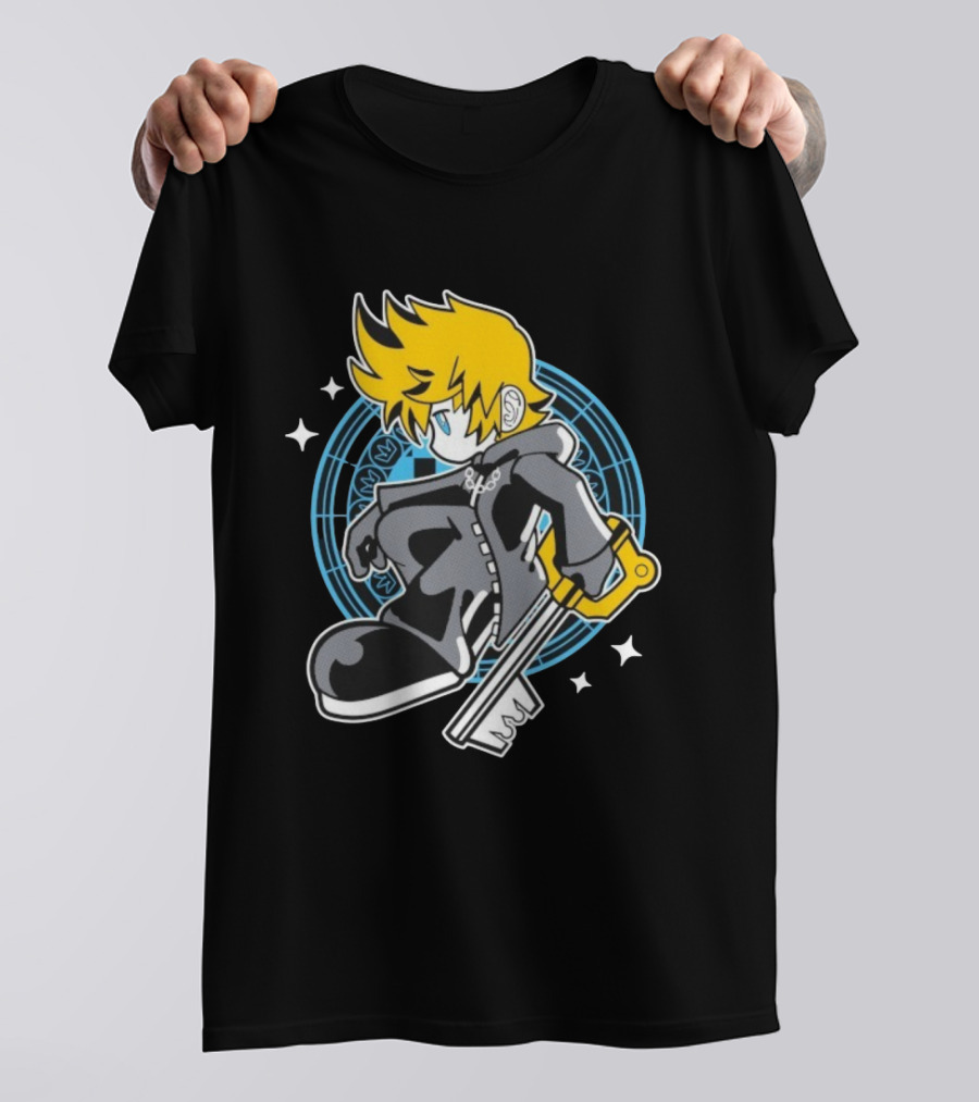 Goblin Tengu Just Another Nobody Key Wielder Blue Background T-Shirt