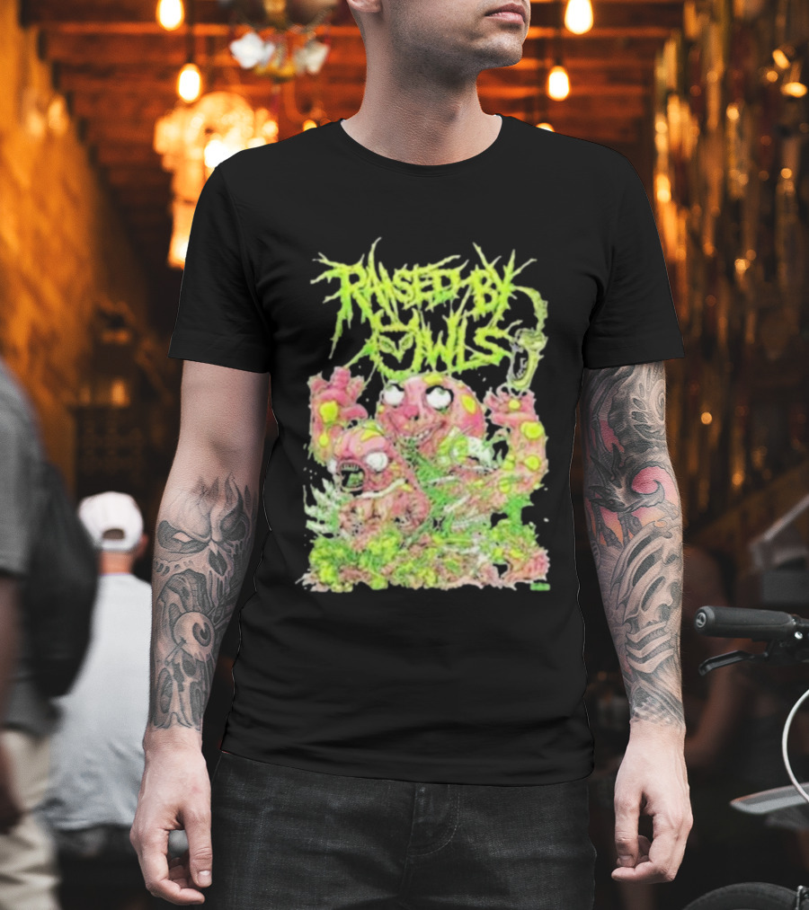 Transfusion Owls Neon Gore Monster Brutal Horror Metal T-Shirt