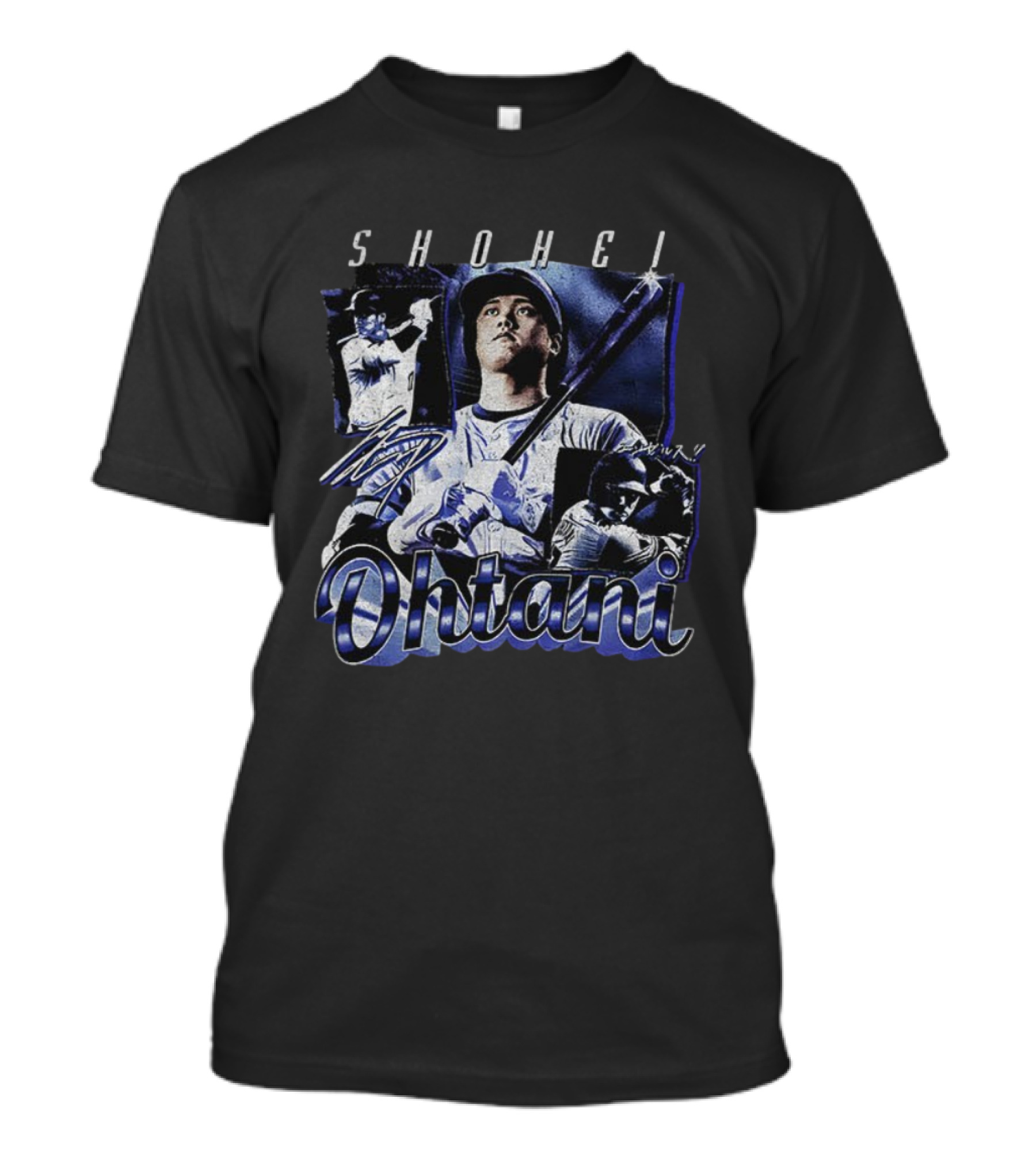 Shohei Ohtani Baseball Signature Los Angeles Dodgers Overall Print T-Shirt