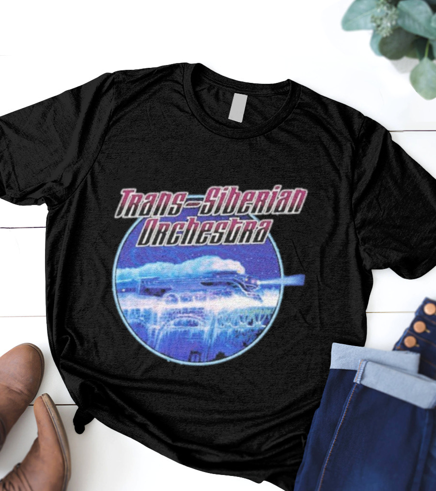 Trans-Siberian Orchestra Winter Train Scene Circle T-Shirt