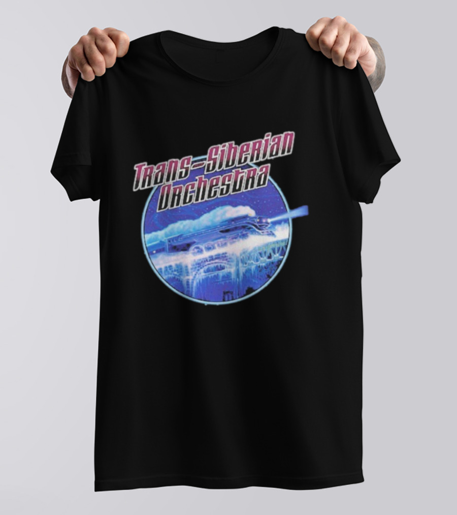 Trans-Siberian Orchestra Winter Train Scene Circle T-Shirt