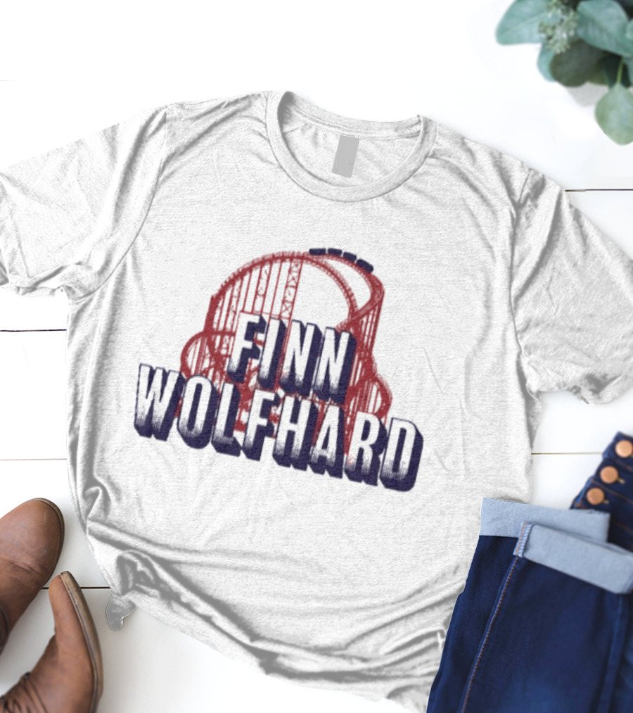 Finn Wolfhard Roller Red Blue Headphones T-Shirt