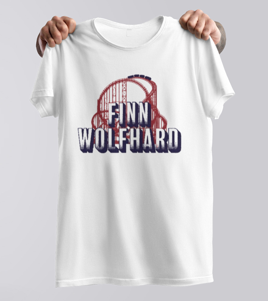 Finn Wolfhard Roller Red Blue Headphones T-Shirt