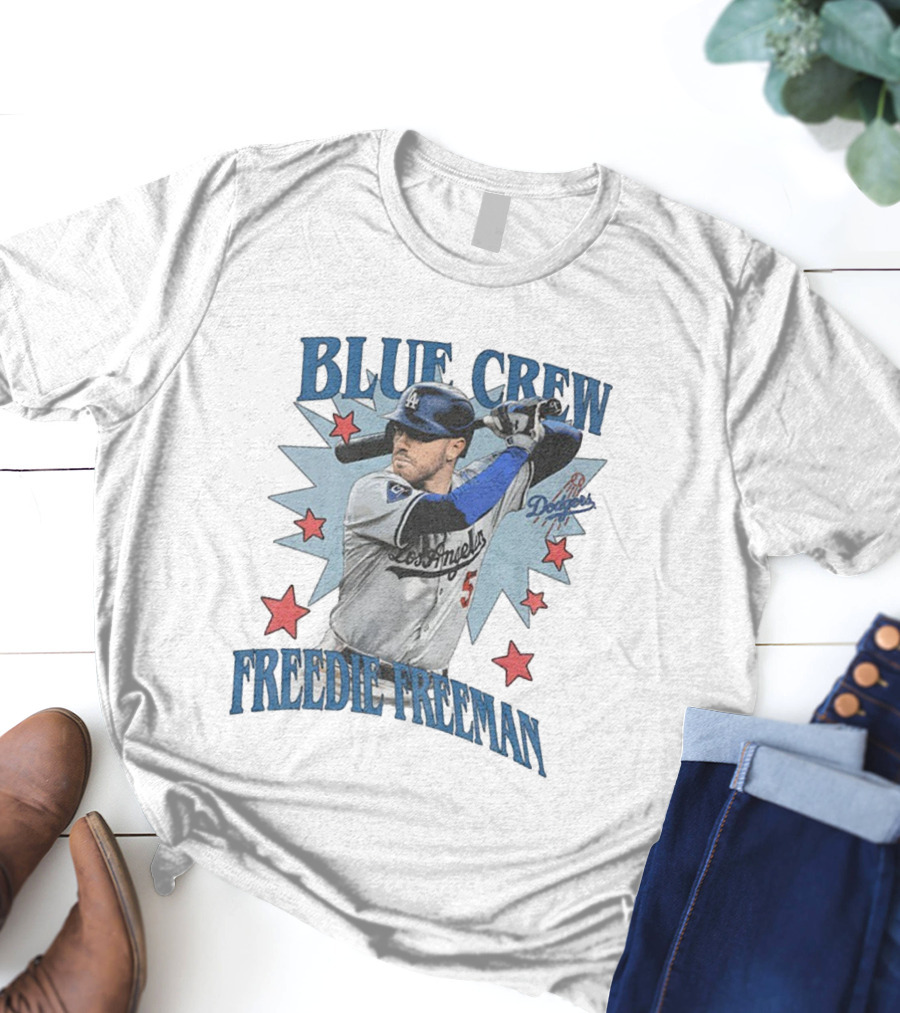 Blue Crew Dodgers Freddie Freeman Los Angeles Baseball Players T-Shirt