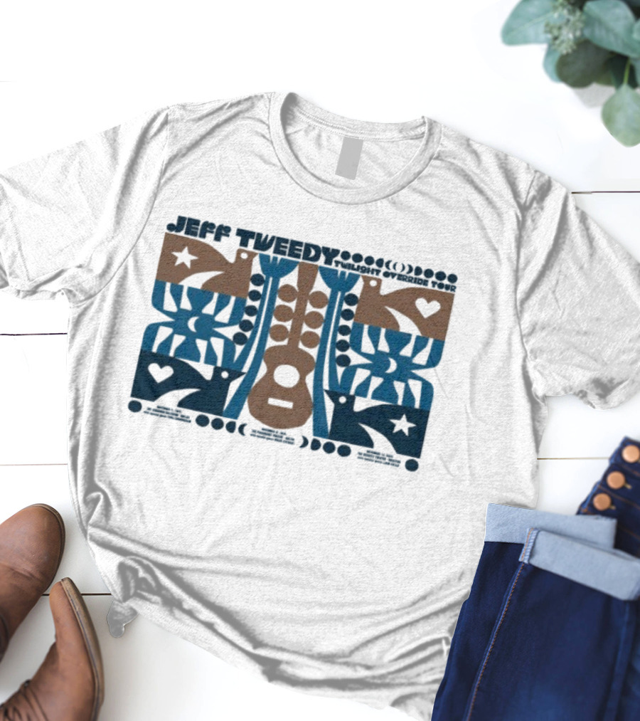 Jeff Tweedy 2025 Houston TX Acoustic Heart And Star Design T-Shirt