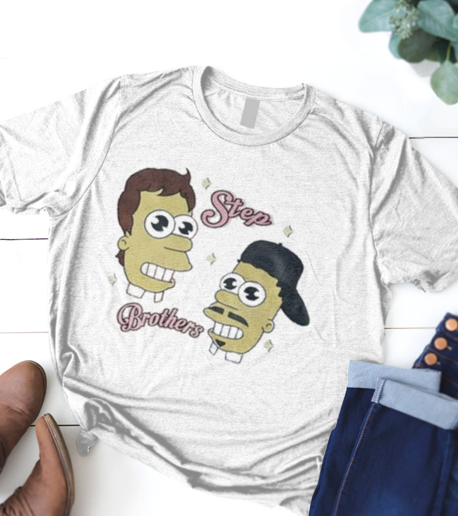 Julian And Logan Step Brothers Christmas Simpsons Style T-Shirt