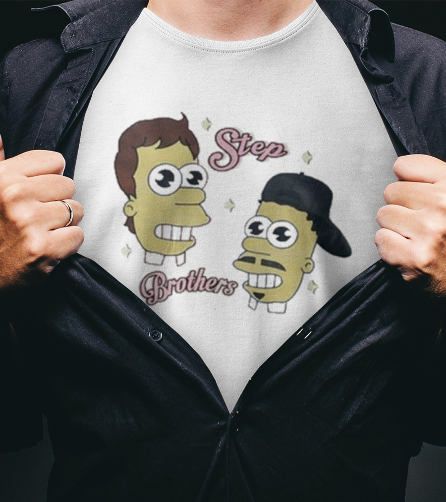 Julian And Logan Step Brothers Christmas Simpsons Style T-Shirt