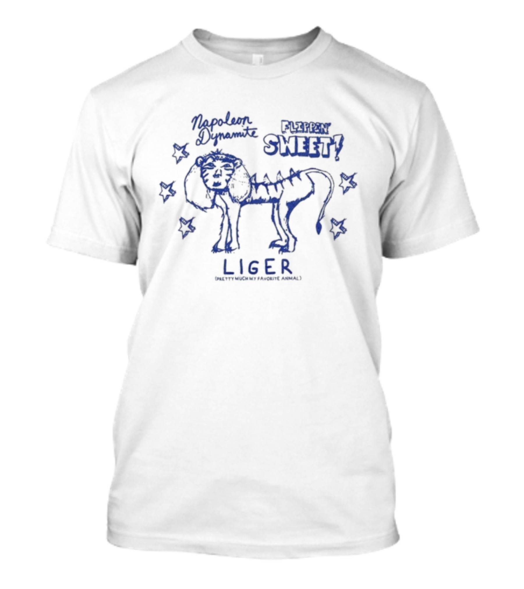 Napoleon Dynamite Flippin Sweet Liger Pretty Much My Favorite Animal Stars T-Shirt